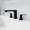 Anzzi 2-Handle 3-Hole Widespread Bathroom Faucet, Matte Black Brushed Nickel L-AZ902MB-BN